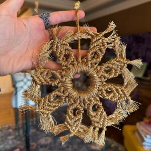 Handmade Macramé Snowflake Ornament
